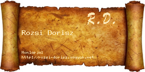 Rozsi Dorisz névjegykártya